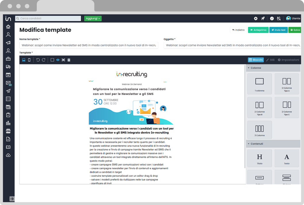 creazione campagna sms e email creazione campagna sms e email