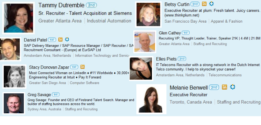 Headline recruiter su LinkedIn