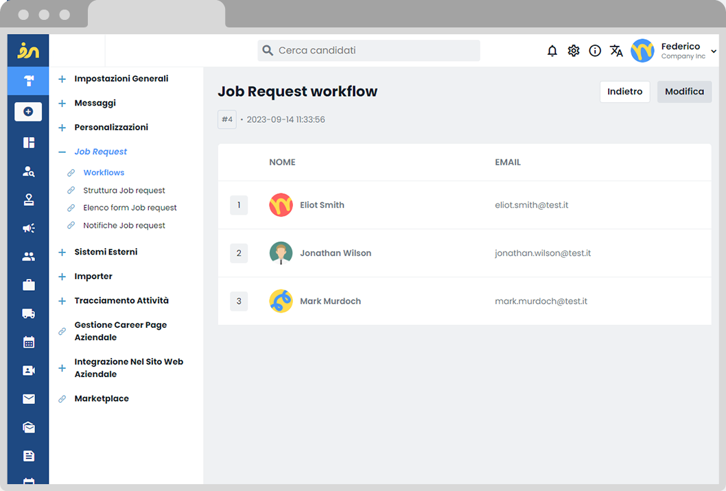 workflow job request